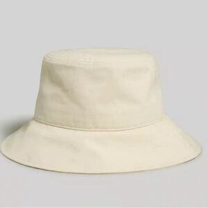 NWT Madewell cotton ecru bucket hat size medium large
